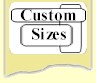Custom Sizes: White labels with black print in a range of useful sizes